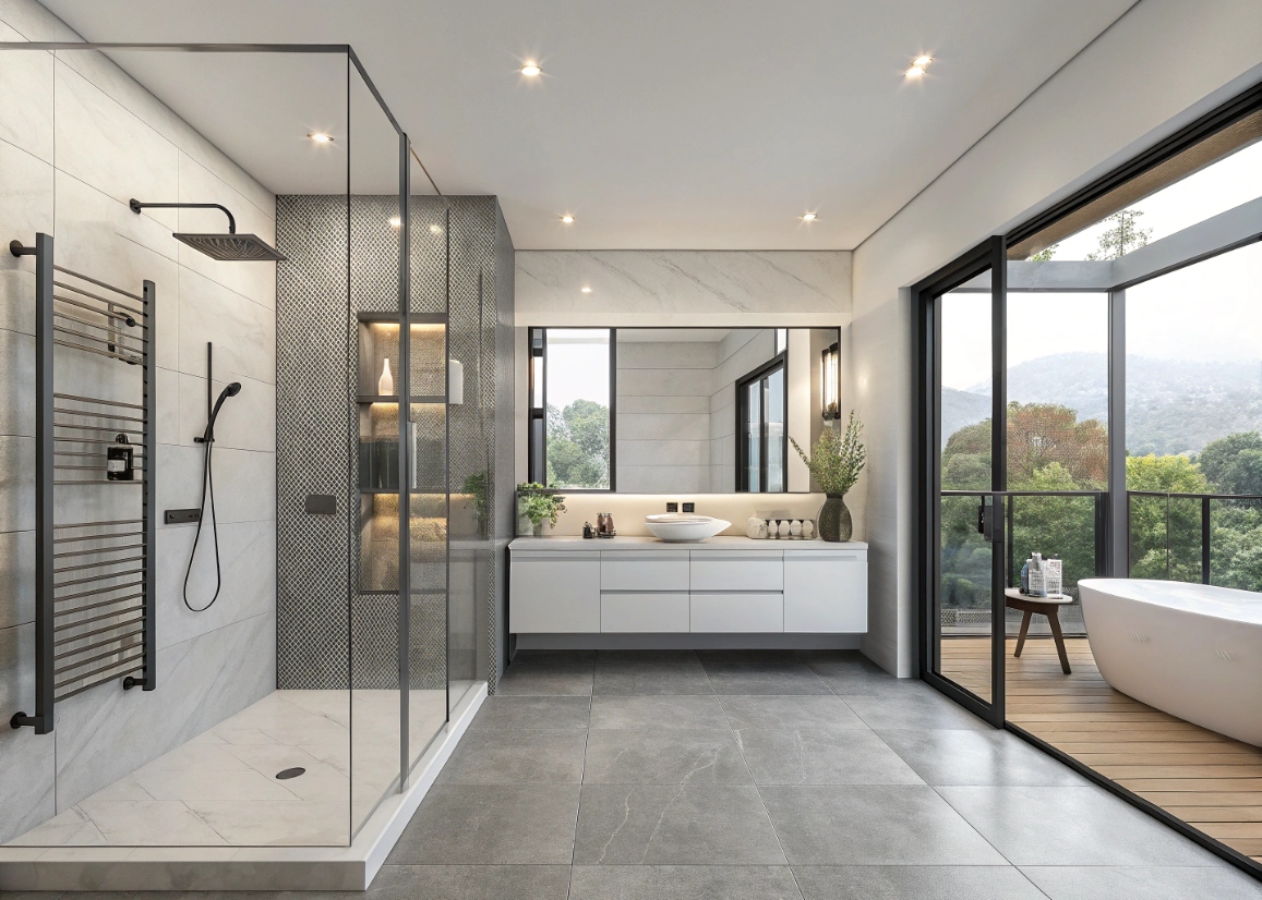 Керамическая плитка и керамогранит в скандинавском интерьере