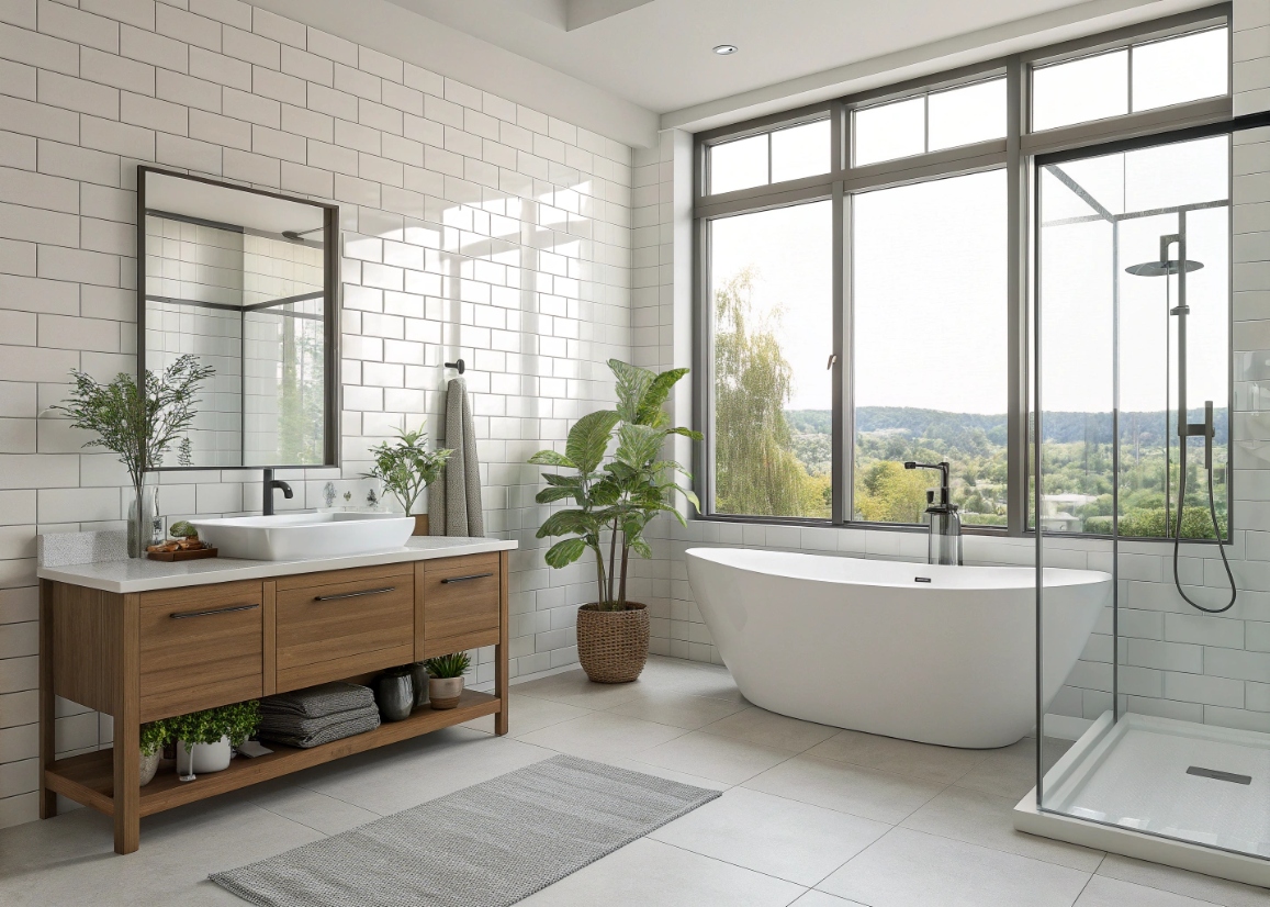 Керамическая плитка и керамогранит в скандинавском интерьере